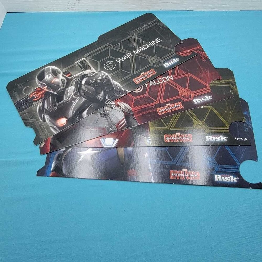 Marvel Risk Civil War Heads Up Display Card War Machine Falcon Iron Man Cap